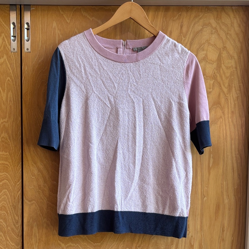 COS Ribbed Knit Top in Pink